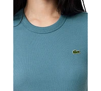 Lacoste Usa Women's Cotton Slim-Fit Crewneck Tee