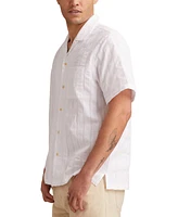 Lucky Brand Men's Short Sleeve Seersucker Button-Front Camp Shirt