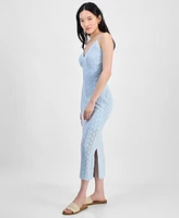 Hippie Rose Juniors' Seashell Crochet Midi Dress