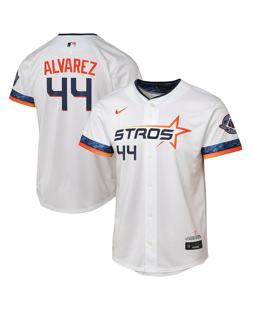 Nike Big Boys and Girls Yordan Alvarez White Houston Astros 2025 City Connect Limited Player Jersey