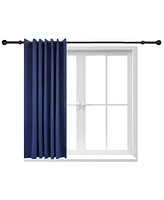 101 x 83 Inch Indoor/Outdoor Blackout Curtain with Grommet Top - Includes Tieback Blue Single Panel