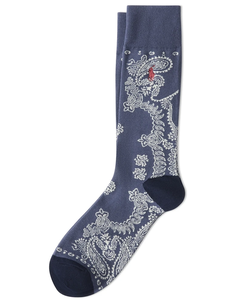 Polo Ralph Lauren Men's Indigo Bandana Slack Socks