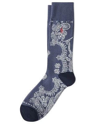 Polo Ralph Lauren Men's Indigo Bandana Slack Socks