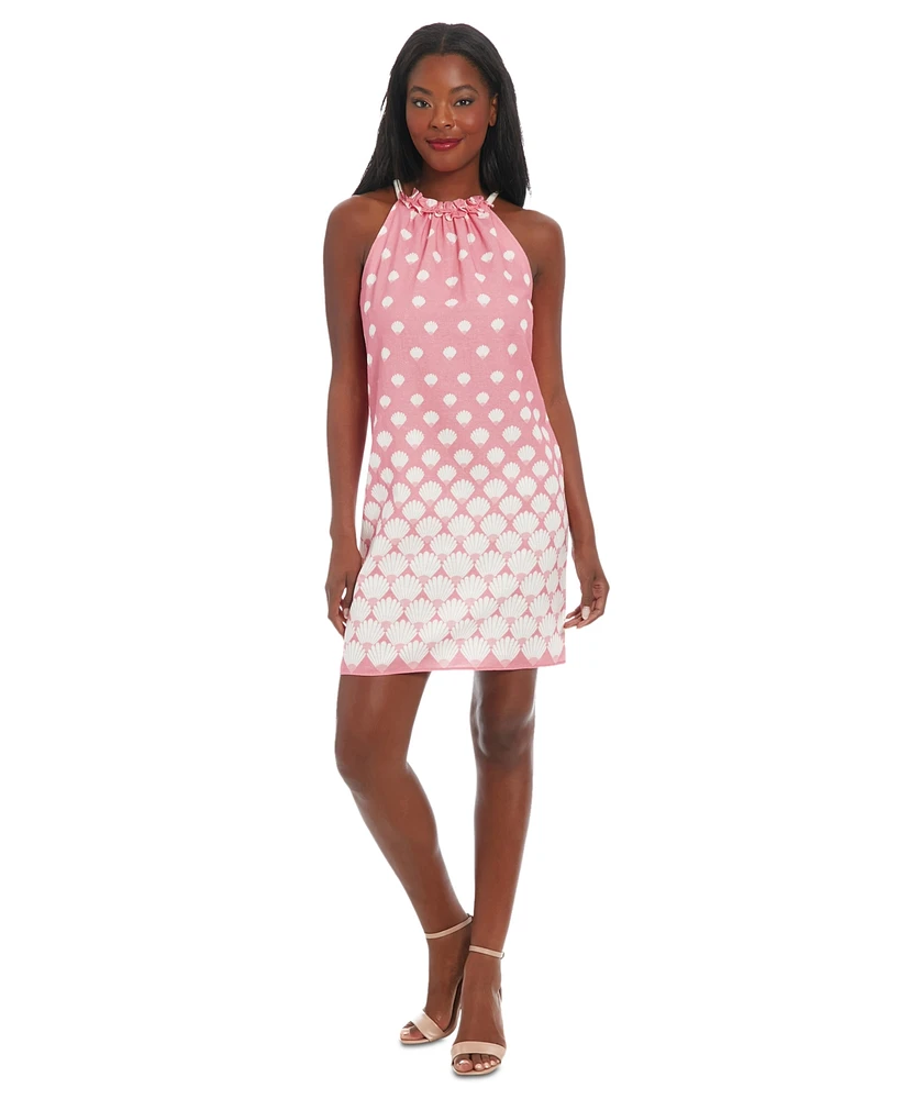 London Times Women's Printed Sleeveless Shift Dress
