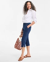 Style & Co Women's Chambray Mid-Rise Comfort Waist Capris, Exclusively at Macy's