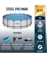 Bestway Steel Pro Max 16'x48" Round Above Ground Swimming Pool with Pump & Cover