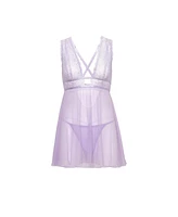 Oh La Cheri Women's Stassi Sheer Babydoll