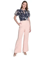 Tommy Hilfiger Women's Floral Print Puff-Sleeve Blouse