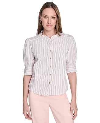 Tommy Hilfiger Women's Striped Button-Front Shirt