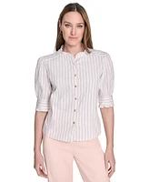 Tommy Hilfiger Women's Striped Button-Front Shirt