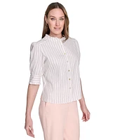 Tommy Hilfiger Women's Striped Button-Front Shirt
