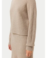 Gobi Cashmere Women's Cropped T-Neck Sweater
