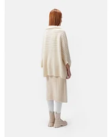 Gobi Cashmere Women's Cable-Knit Cashmere Poncho
