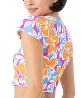 Roxy Juniors' Topanga Canyon Cropped Rash Guard