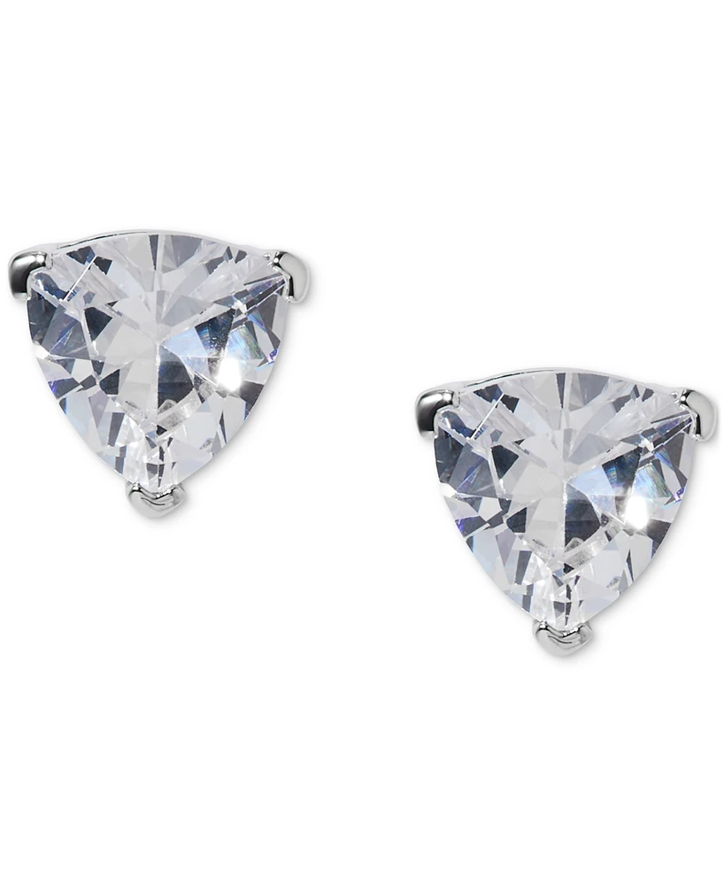Eliot Danori Silver-Tone Cubic Zirconia Stud Earrings, Exclusively at Macy's