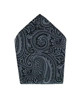 Trafalgar Men's Sobee Paisley Brace Bow Tie & Pocket Square Set