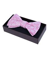 Trafalgar Men's Hanami Cherry Blossom Burst Linen Blend Novelty Bowtie