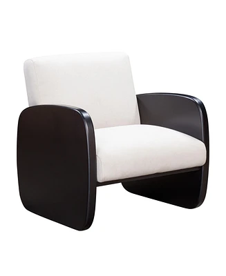 Linen and Wood Arm Chair – Perfect for Living Room or Bedroom