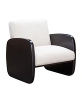 Linen and Wood Arm Chair – Perfect for Living Room or Bedroom