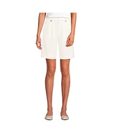 Lands' End Women's Soft Polish High Rise Pleated 10" Shorts
