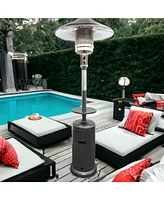 48000 Btu Steel Propane Patio Heater with Cylindrical Pole Design for Outdoor Use
