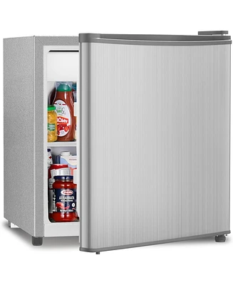 Zafro Compact Mini Fridge with Freezer, 1.4 Cu. Ft, Reversible Door, Removable Glass Shelf, Defrost Function, Perfect for Bedroom, Office, Garage, or