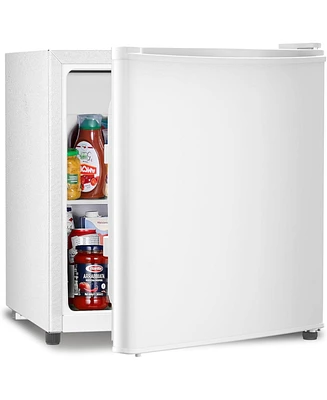 Zafro Compact Mini Fridge with Freezer, 1.4 Cu. Ft, Reversible Door, Removable Glass Shelf, Defrost Function, Perfect for Bedroom, Office, Garage, or