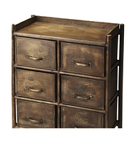Modern Metal Six-Drawer Dresser for Clothes and Accessories