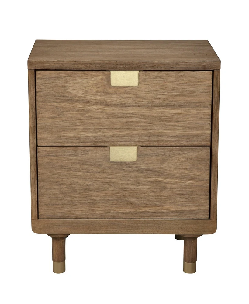 Sturdy 2-Drawer Nightstand for Bedroom or Living Room Storage