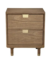 Sturdy 2-Drawer Nightstand for Bedroom or Living Room Storage