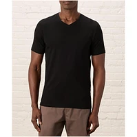 Pact Men's Organic Cotton Luxe Stretch Jersey Slim V-Neck Tee