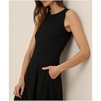 Pact Women's Organic Cotton Fit & Flare Keyhole Back Dress
