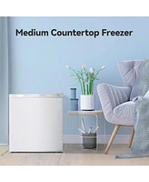 Zafro 1.1 Cu. Ft. Small Upright Freezer – This compact mini freezer features removable shelves, an adjustable thermostat, and a reversible door