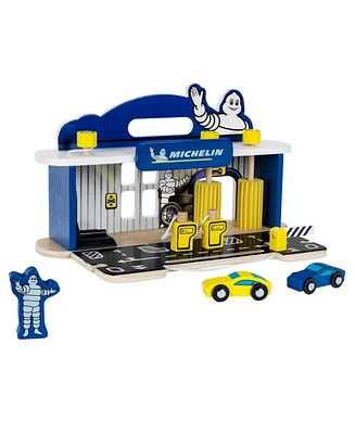 Theo Klein Michelin Car Service Station Kids Toy with 2 Cars for Ages 3 and Up