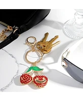 Juicy Couture Cherry Pave Charm Keychain