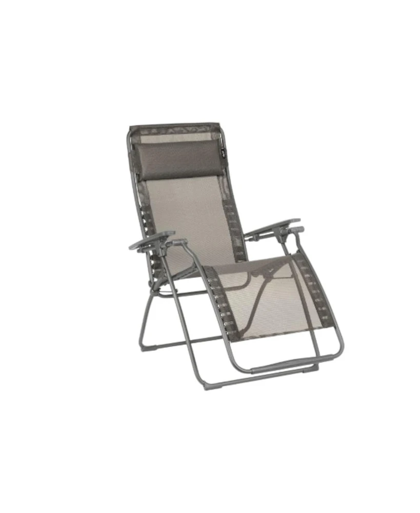 Graphite Metal Outdoor Zero Gravity Chair with Matching Cushion
