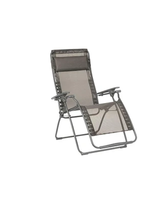 Graphite Metal Outdoor Zero Gravity Chair with Matching Cushion