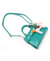 Tiny Treats + Zomi Gems Girls Crocodile Pony Handbag, Orange