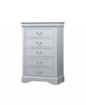 Solid Wood Five-Drawer Lingerie Chest for Bedroom Storage and Organization