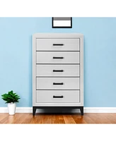 Solid Wood Five-Drawer Chest for Bedroom Storage and Organization