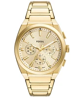 Fossil Men's Everett Chronograph Gold-Tone Stainless Steel Watch, 44mm