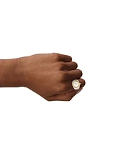 Fossil Women's Two-Hand Gold-Tone Stainless Steel Ring Watch, 15mm