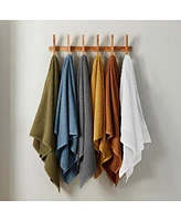 Linery & Co. Quick-Drying Cotton Diamond Waffle Textured Hand Towel, 26" x 16"