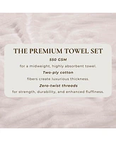 Linery & Co. Luxury 100% Combed Cotton 6-Piece Bath Towel Set