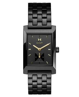 Mvmt Men's Newporter Ionic Plated Black Stainless Steel Bracelet Watch, 28mm