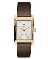 Mvmt Men's Newporter Brown Leather Strap Watch, 28mm