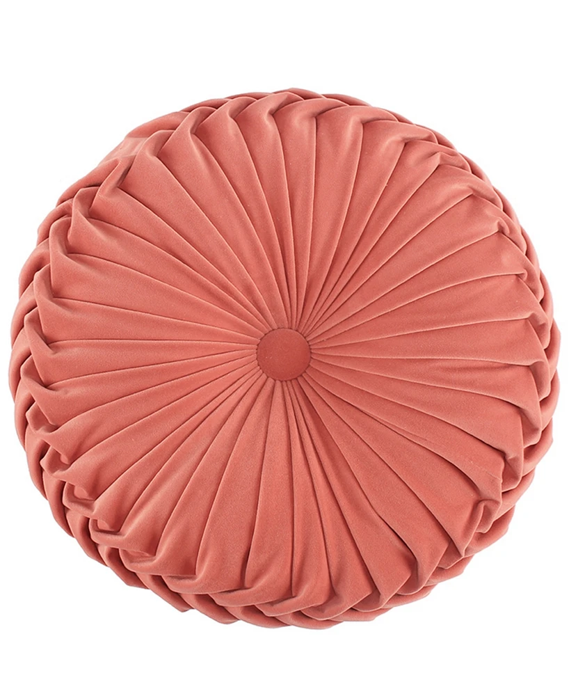 Levtex Eleni Button Tufted Decorative Pillow, 16" Round