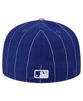 New Era Men's Dark Blue Los Angeles Dodgers Pinstripe 59FIFTY Hat