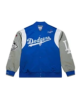 Mitchell & Ness Men's Royal/Gray Los Angeles Dodgers Cooperstown Collection Team Origins Satin Full-Snap Jacket