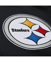 Mitchell & Ness Men's Black Pittsburgh Steelers Double Down Satin Full-Snap Jacket